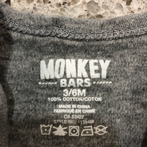 Monkey Bars 3-6 M onesie - Picture 2 of 3